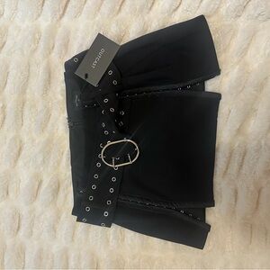 Outcast Black Belted Mini Skirt